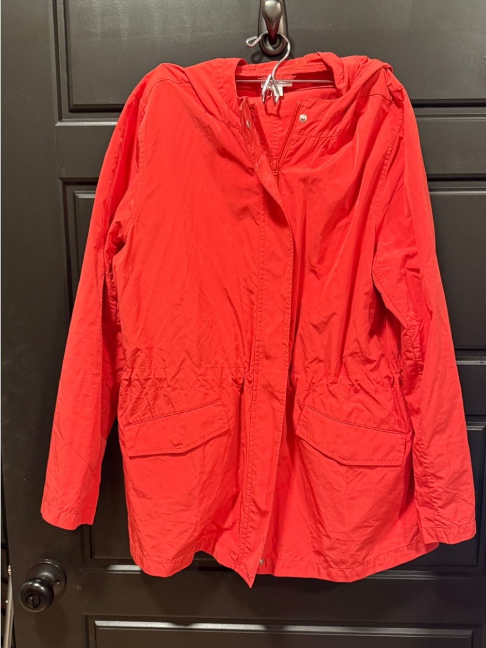 J. Jill Bright Red Hooded Anorak